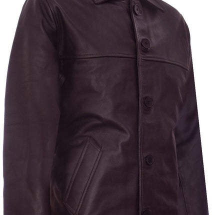 Mens Cowhide Leather Box Jacket-Mendoza