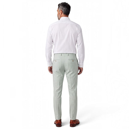 Men's Sage Green Formal Pants Tailored Fit Trousers - Belmont