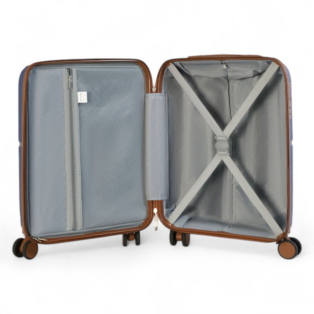 Strong Hard Shell Suitcase Set 8 Wheel Cabin Luggage Holiday Travel Case