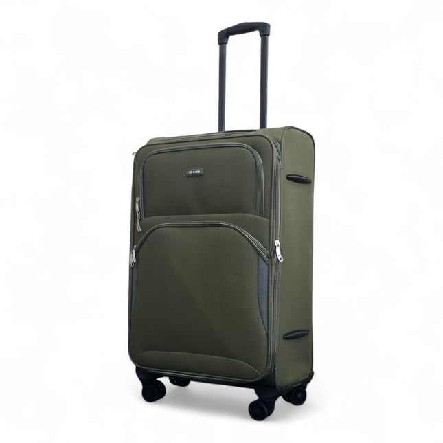 Expandable Soft 8 Wheel Lightweight Suitcase Luggage Travel Bags Set