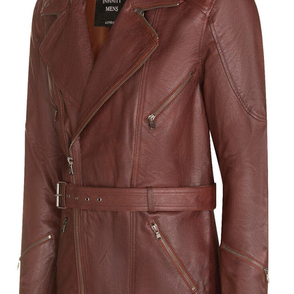 Mens Cross Zip CE Armour Biker Jacket - Budapest
