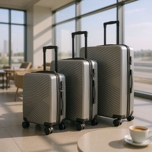 Hardshell Suitcase Set Robust 8 Wheel Cabin Luggage Case Bag