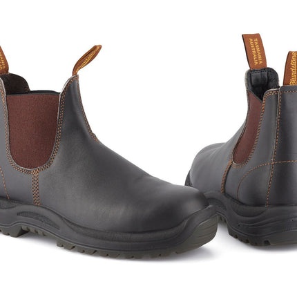 Blundstone #192 Brown Steel Toe Chelsea Boot