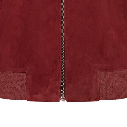 Mens Soft Goat Suede MA-1 Varsity Bomber Jacket  - Dalian