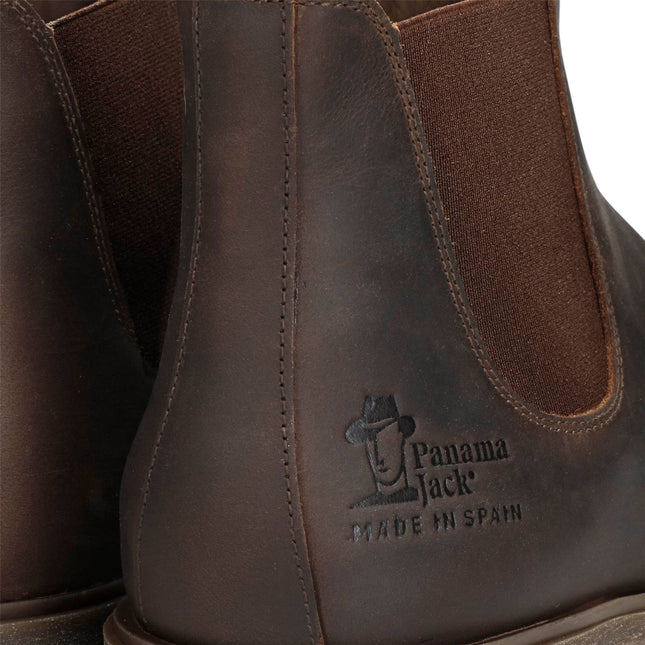 Panama Jack Men's Brown Leather Waterproof Chelsea Boots - Biar C1