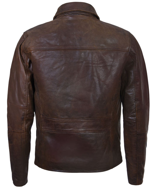 Men's Harrington Cow Hide Leather  Leather Jacket-Lima