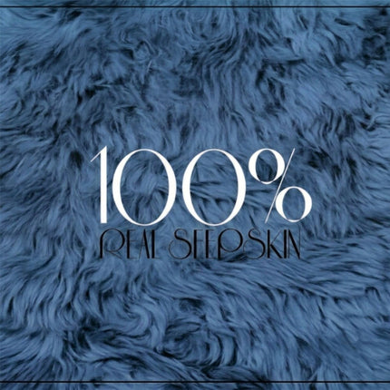 Genuine Diamond Blue Sheepskin Natural Silky Soft Fluffy Real Wool Rug