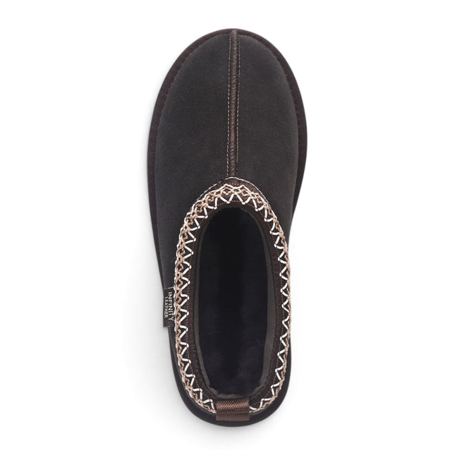 Women’s Brown Genuine Sheepskin Real Fur Winter Platform Slippers - Polar