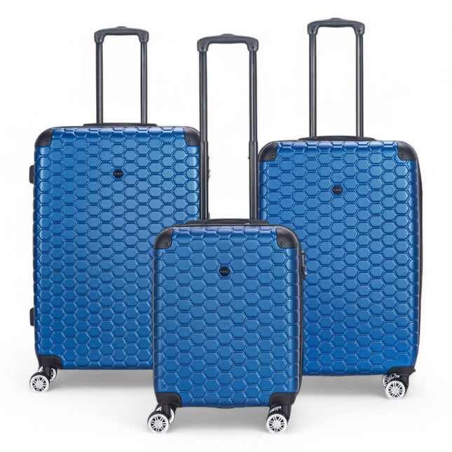 Hard Shell ABS 8 Wheel Luggage Travel Cabin Holiday Bags Suitcase Set
