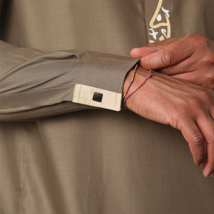 Men's Brown Thobe Arab Saudi Emirati Islamic Clothing Jubba Robe