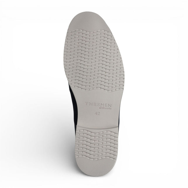 Tamaris Men's Navy Blue Suede Leather Plain Toe Smart Derby Shoes