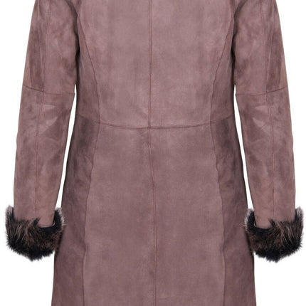 Womens Toscana Sheepskin Suede Trench Coat-Tbilisi