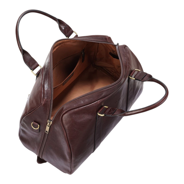 Vintage Genuine Leather Brown Holdall Duffle Gym Travel Bag - Atlas