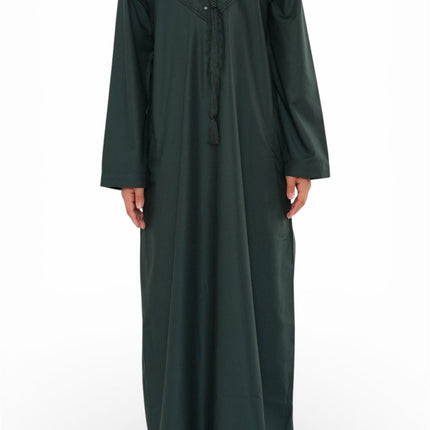Kids Boys Eid Green Moroccan Jubba Robe Djellaba Ramadan Eid Thobe - K-HM11