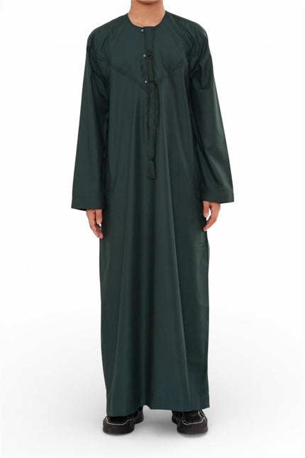 Kids Boys Eid Green Moroccan Jubba Robe Djellaba Ramadan Eid Thobe - K-HM11