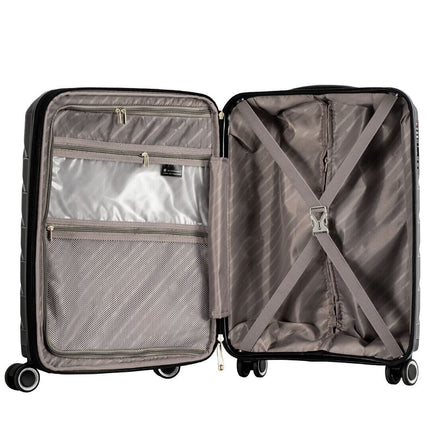Dual 4 Wheel Hard Shell Strong Luggage Suitcase