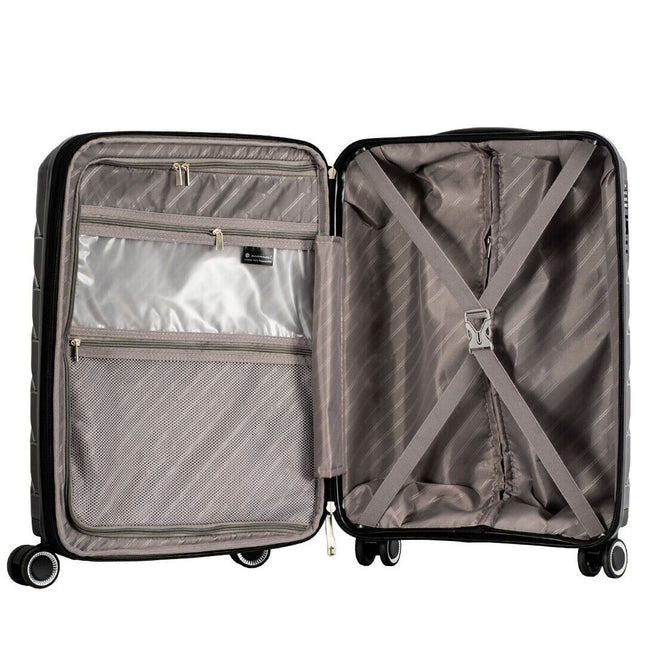 Dual 4 Wheel Hard Shell Strong Luggage Suitcase
