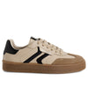 Tamaris Womens Beige Suede Leather Fashion Lace Up Sneakers