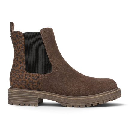 Blowfish Malibu Women's Brown Leopard Faux Suede Chelsea Boots - Alfie