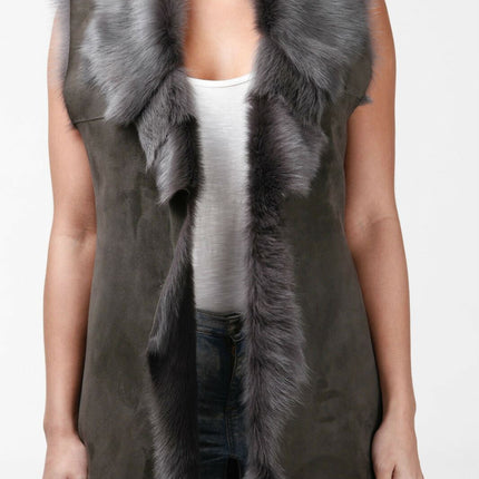 Women's Toscana Sheepskin Long Gilet-Sorocaba
