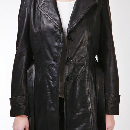 Womens 3/4 Length Trench Coat-Ranchi