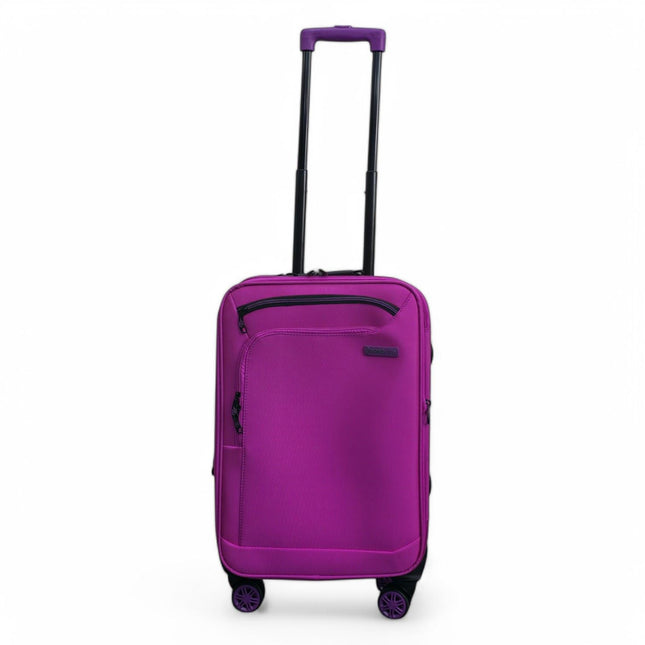Soft Shell Cabin Suitcase 59 x 37 x 23 cm Luggage Suitable for Easyjet, Ryanair