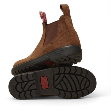 Rossi 303 Endura Rustic Brown Suede Leather Chelsea Boots
