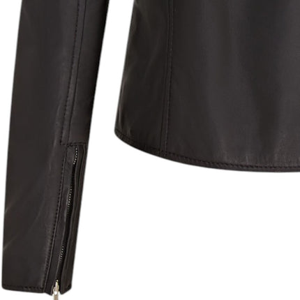 Women's Classic Brando Biker Leather Jacket - Broome