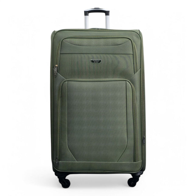 Soft Shell Lightweight Nylon Suitcase Set 4 Wheel Travel Case Holiday Bags