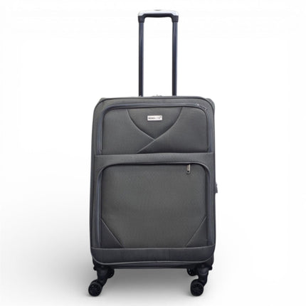 Soft Shell Lightweight Nylon Suitcase Set 4 Wheel Travel Case Holiday Bags