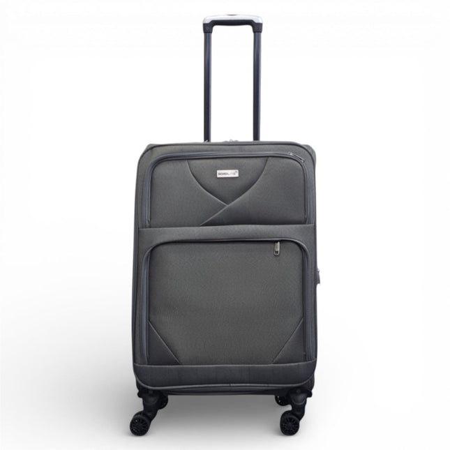 Soft Shell Lightweight Nylon Suitcase Set 4 Wheel Travel Case Holiday Bags