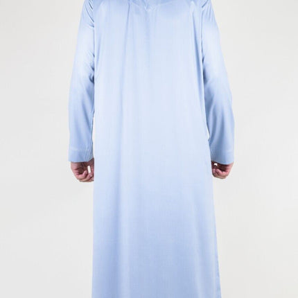 Men's Grey Thobe Robe Satin Emirati Islamic Jubba Eid Regular Fit