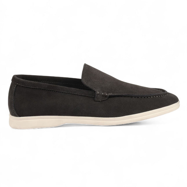 Men’s Durable Black Slip-On Loafers with Cushioned Insole