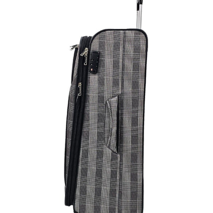 Lightweight Print Suitcases 8 Wheel Luggage Travel Soft Bags Set