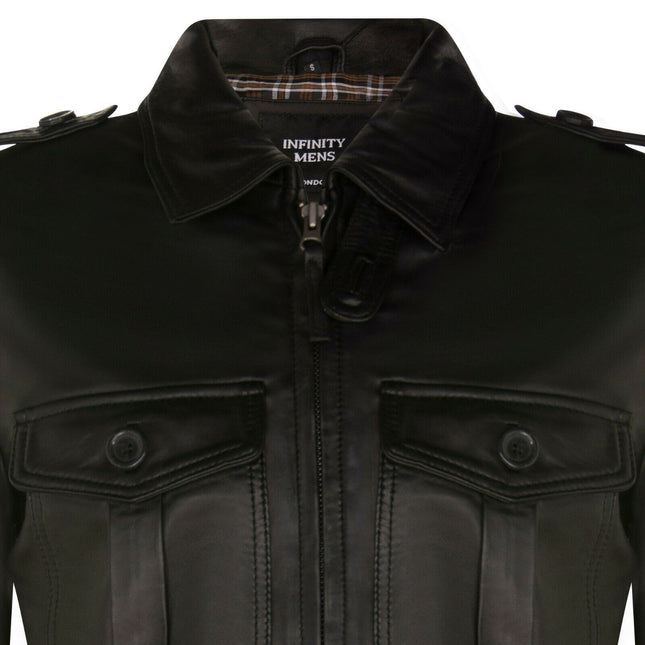 Mens Leather Parka Safari Coat-Mesa Verde