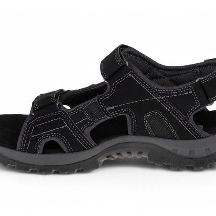Caterpillar Men's Black Leather Giles Trekking Sandals