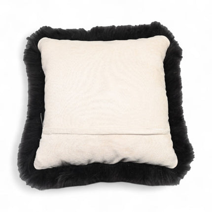 Genuine Sheepskin Chocolate Brown  40x40cm Real Wool Single Sided Cushion
