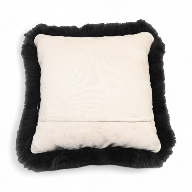 Genuine Sheepskin Chocolate Brown  40x40cm Real Wool Single Sided Cushion