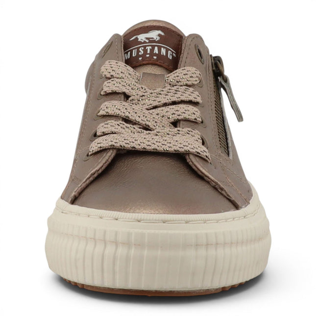 Mustang Women's Golden Faux Leather Trainer Sneaker Casual Shoes - M0112011