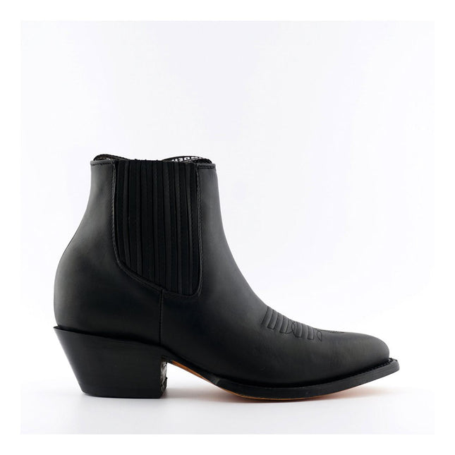 Grinders Unisex Black Western Ankle Boots - Maverick