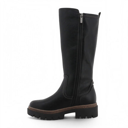 Mustang Women's Black Knee High Chunky Long Winter Boots - M0062001