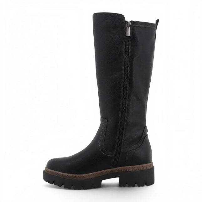 Mustang Women's Black Knee High Chunky Long Winter Boots - M0062001