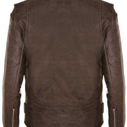 Mens Cow-Hide Black Brando Jacket -Venice