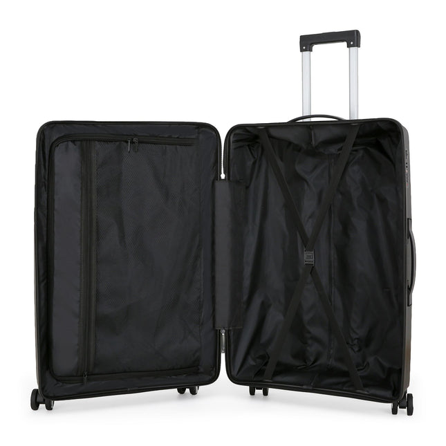 Dual 4 Wheel Robust Lightweight TSA Hard Shell Suitcase Luggage Travel Bags Set