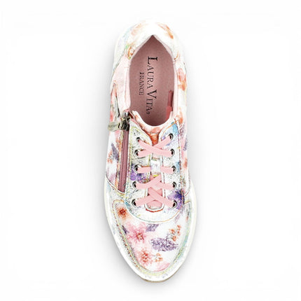 Laura Vita Women's Gycmo 58 Floral Leather Trainers Sneaker Shoes