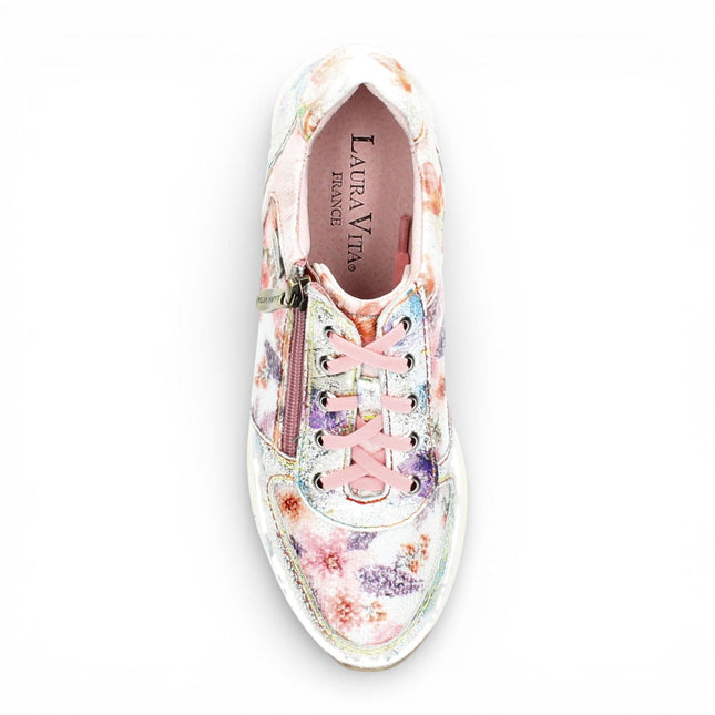 Laura Vita Women's Gycmo 58 Floral Leather Trainers Sneaker Shoes