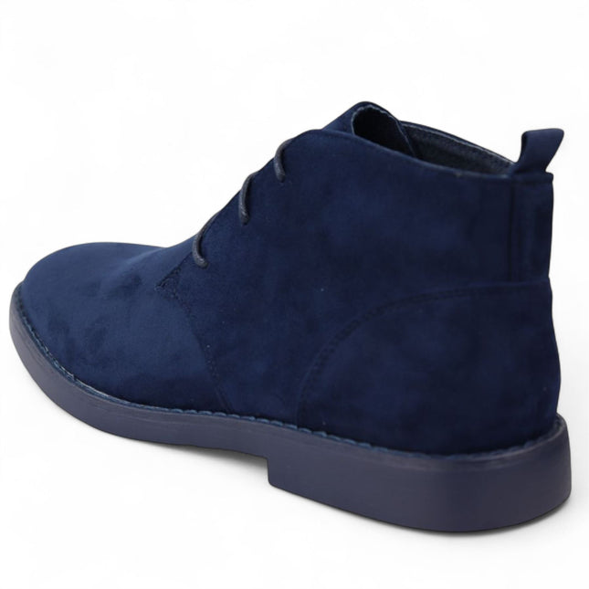 Men's Navy Premium Desert Style Suede Chukka Boots