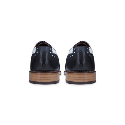 Mens Classic Oxford Navy/White Leather Gatsby Brogue Shoes