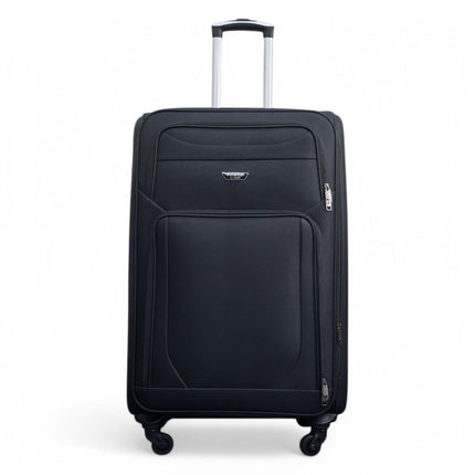 Soft Shell Lightweight Nylon Suitcase Set 4 Wheel Travel Case Holiday Bags