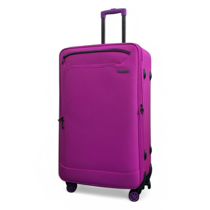 Lightweight Soft Shell 8 Wheels Luggage Travel Cabin Holiday Bags Suitcase Set